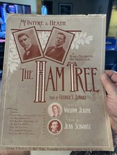 AA 1905 11x14 revue sheet music THE HAM TREE &lsquo;Walking&rsquo; by Jean Schwartz