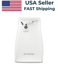 Proctor Silex Power Electric Automatic Can Opener for Kitchen with Knife Sharpen