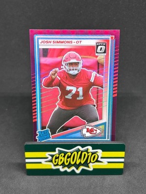 2025 Panini Donruss Optic Josh Simmons Purple Prizm /50 Rookie RC
