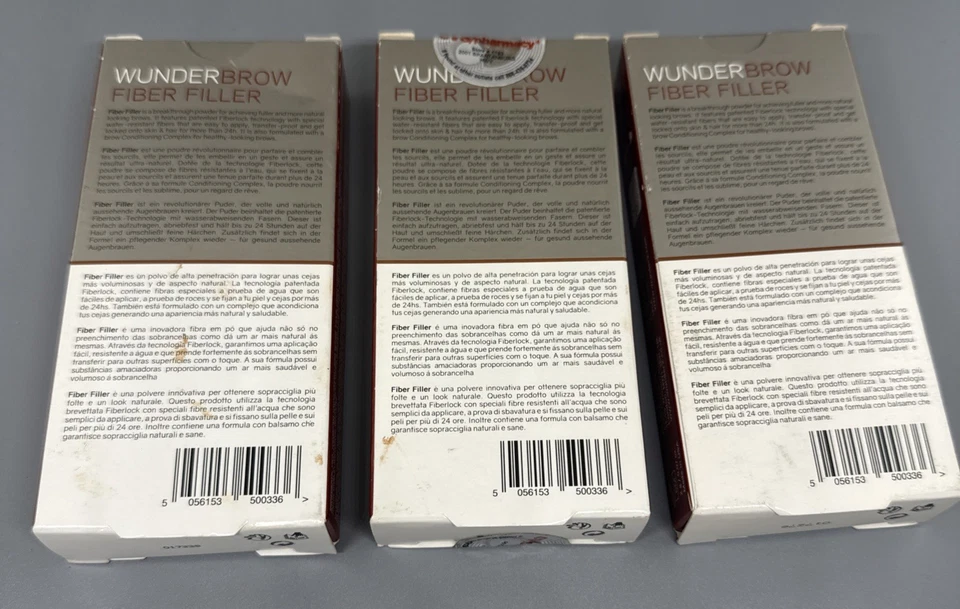 Wunder2 Wunder Brow Fiber Filler Auburn 0.07 oz EACH Lot Of 3 New In Box - Image 3 of 3