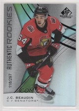 2019 Upper Deck SP Game Used Authentic Rookies Rainbow /297 JC Beaudin #197 a3q