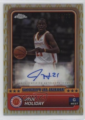 2024 Chrome McDonald's All American Logo Refractor 4/75 Jrue Holiday Auto 0s3