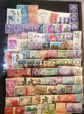 États Unis  : 105 timbres diverses époques  charniere ou trace