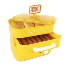 Nostalgia Oscar Mayer Diner-Style Hot Dog Steamer and Bun Warmer, 8 Hot Dog a...