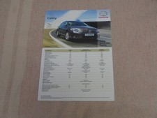 Toyota Camry price and specification leaflet prospekt  Ukraine market 2010