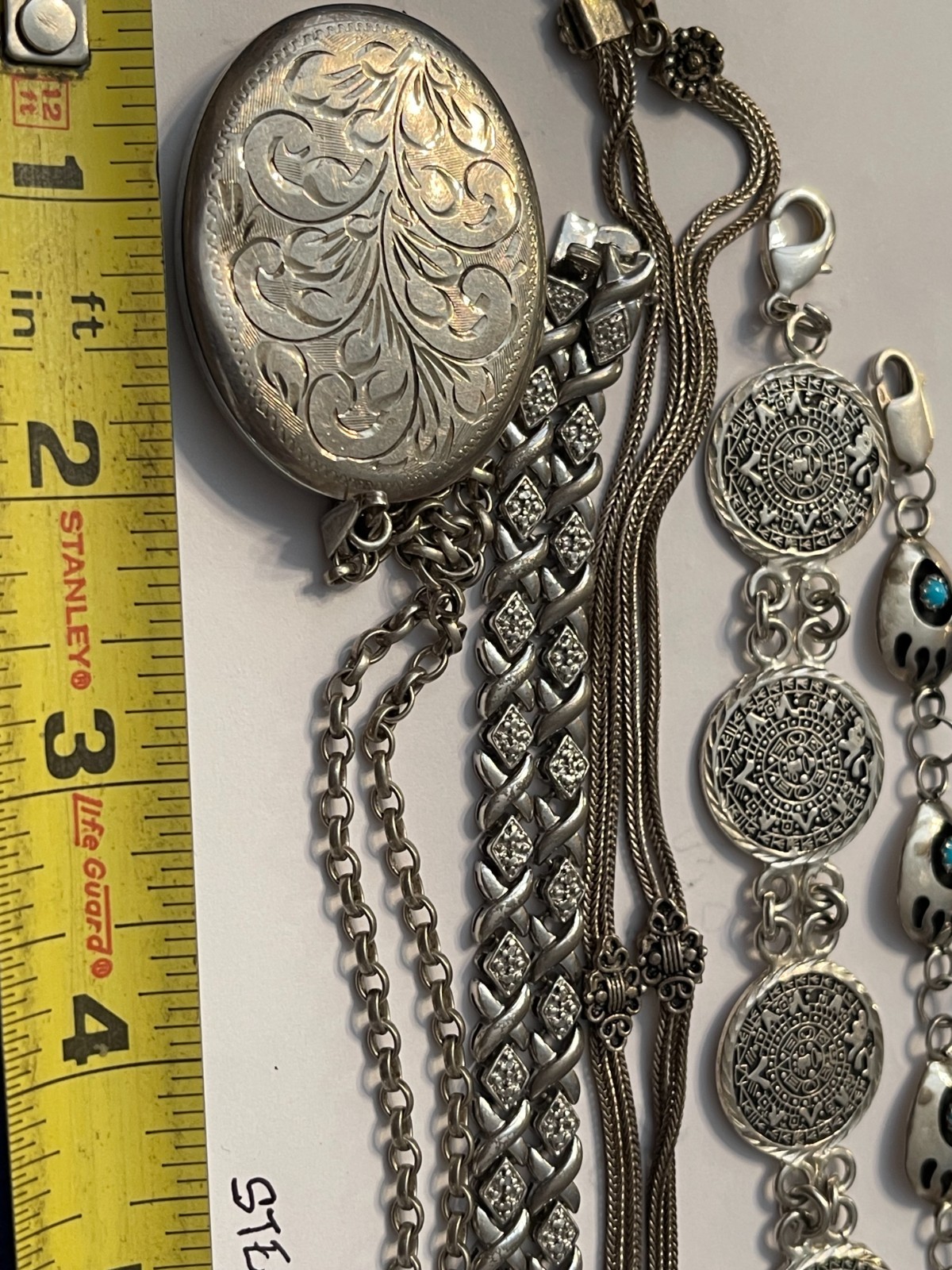 Not Scrap Big Lot  .925 Sterling Silver Bracelets… - image 8