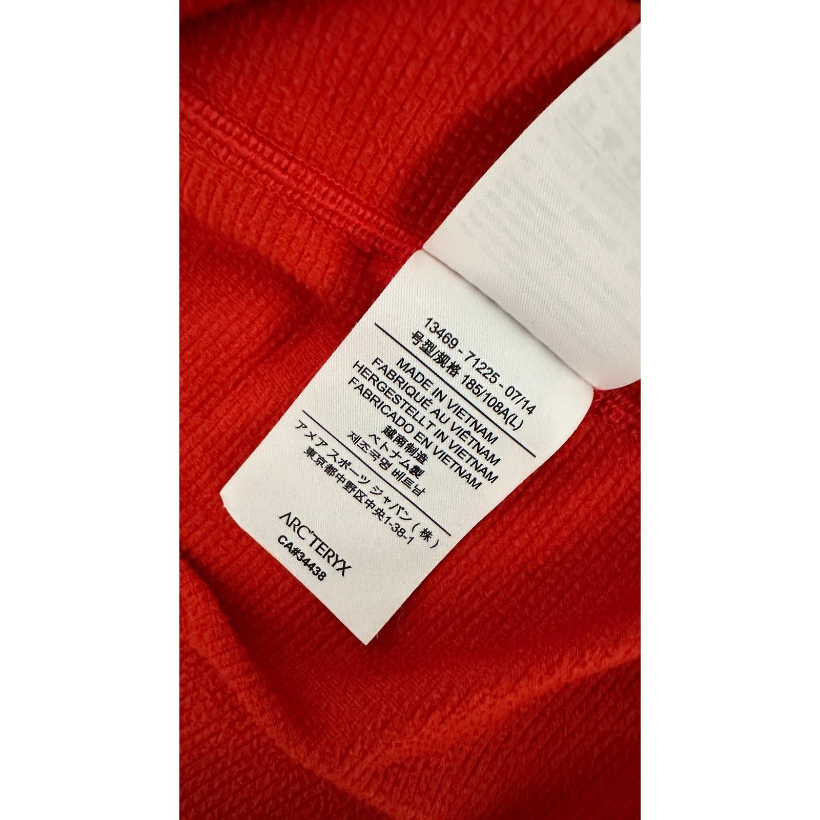 Arcteryx Delta LT Zip Neck Fleece Pullover Mens Large Red Polartec Grid Jacket image 9