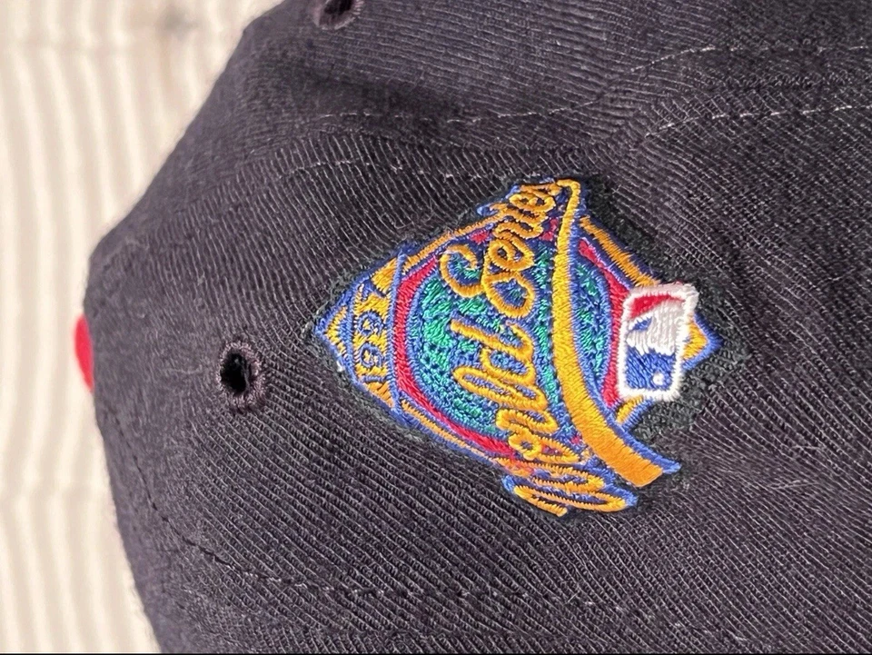 VTG Cleveland Indians 1997 World Series Hat 6 3/4 New Era 59Fifty OG Cheif Wahoo - Image 3 of 4