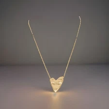 NWT MELROSE AND MARKET HAMMERED HEART PENDANT NECKLACE  APPROX 22” L
