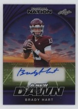 2025 Leaf Football Nation A New Dawn Purple Prismatic /8 Brady Hart Auto 0u66