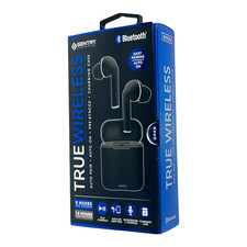 Sentry Black True Wireless Premium Sound with Portable Charging Case - NEW