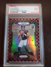 2023 Panini Prizm - Rookies C.J. Stroud #339 Black & Red Checker Prizm (RC)