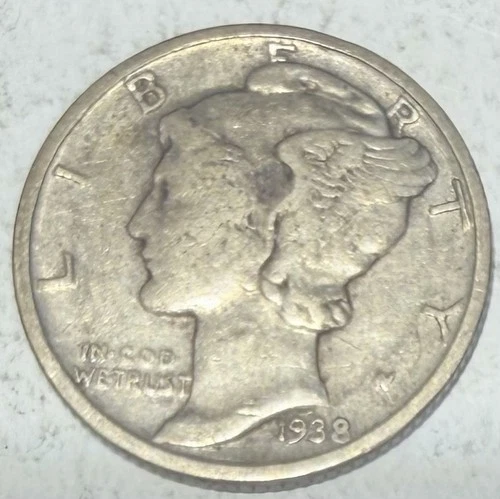 1938 d mercury dime