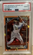2024 Bowman Crome Sapphire - Lawrence Butler #59 Orange /25 (RC) PSA 10 Gem Mint