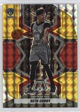2021-22 Panini Mosaic Choice Fusion Red & Yellow Prizm 56/88 Seth Curry #26 13hf