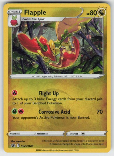 Flapple SWSH189 Cosmo Holo Promo Sword & Shield Promo Pokemon Near Mint