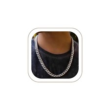ChainsHouse Miami Cuban Link Chain Necklace for Men Women Waterproof 3mm/6m...