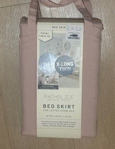 Rachel Zoe Bed Skirt Lofted  Dorm Bed Twin XL Pink 42” NEW NWT