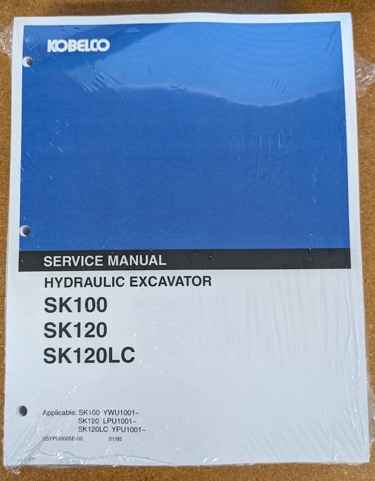 Libro taller reparación manual excavadora KOBELCO SK100 SK120LC y Sk130iv Foto 2 de 2