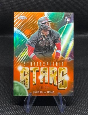 2024 Topps Chrome Update Stratospheric Stars Elly De La Cruz Orange /25 #SSC-10