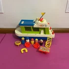 Vintage Fisher Price Little People Play Family Happy Houseboat #985 (1972)