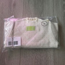 JANIE AND JACK Girls Sparkle Dot Sweater Size 3 Cream