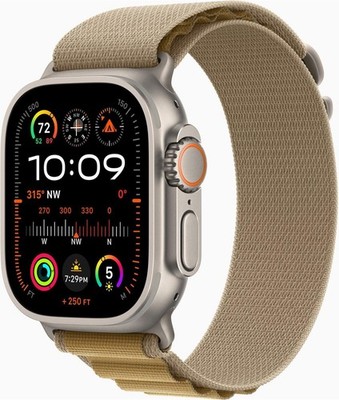 APPLE Watch Ultra 2 2024 49 mm Titan Natur Alpin Loop Mandel M