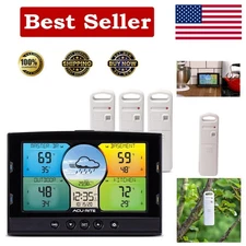 Stylish Digital Color Weather Station for Indoor/Outdoor Temperature Monitoring
