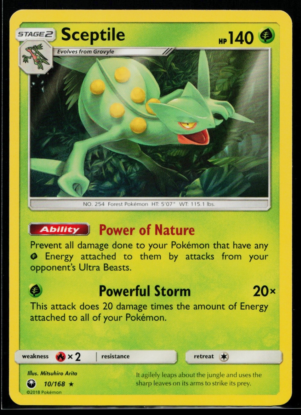 Sceptile Rare SM - Celestial Storm 10/168 NM C1501