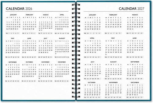 2015 Wiro Spiral Hardcover A5 Woche zur Ansicht Tagebuch Planer Organizer Goldfolie Tal - Bild 11 von 13