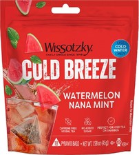 Watermelon Nana Mint Cold Breeze, Cold Brew Iced Tea (18 Tea Bags) |