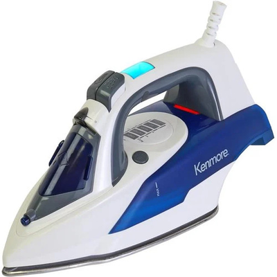 #ad Kenmore KKSI310D Steam Iron Stainless Steel Sole Plate with 310 Holes Blue amp; ... $90.13