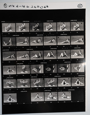 PHOTO silver France contact board woman pinup STUDIO 24x30cm 1980