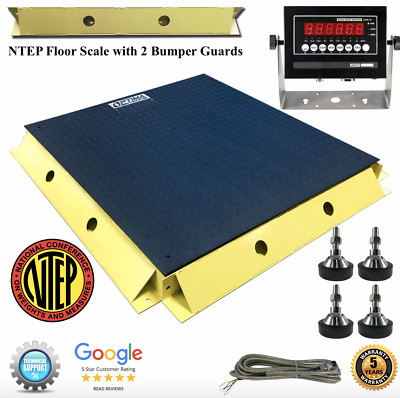 Prime PS-916 NTEP Floor Scale 60'' x 60'' 10,000 lb x 2 lb w/ 2 Protection Bumpers