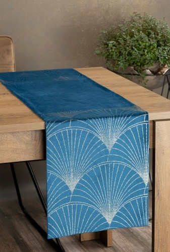 Tischdecke Läufer Tischäufer Tischäufer Blau Stahl Samt Velvet Weiche Tischdecke - Bild 70 von 71