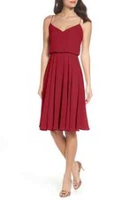 Women's Jenny Yoo Sienna Chiffon Dress, Size 6 - Red