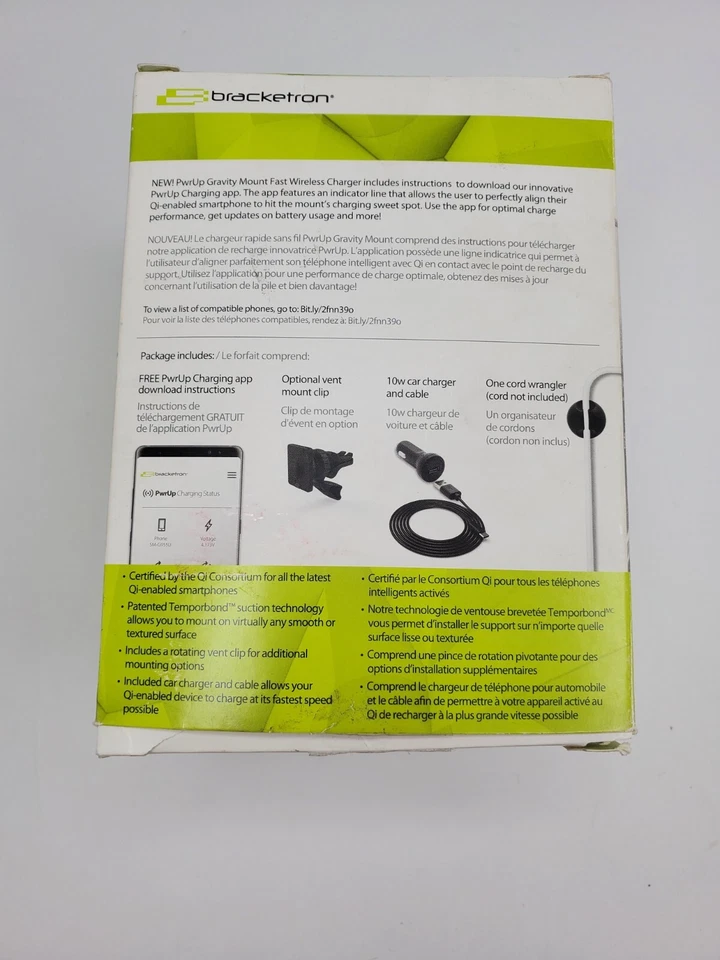 Bracketron PwrUp 10W Qi Fast Wireless Charge Dash Car Mount. For iPhone/Samsung - Image 3 of 3