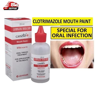 GLENMARK Peinture bouche candide, traitement du muguet buccal - 25 ml livraison gratuite