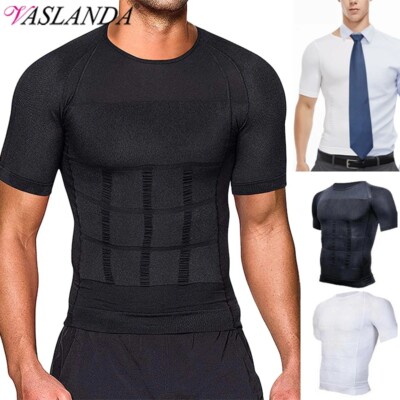 Herren Kompression Weste Hemd Männerbrüste Slimming Tummy Control Body Shaper