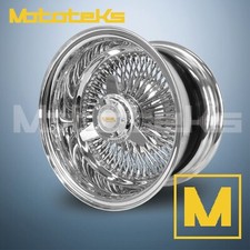 15x8 Luxor Wire Wheels 100 Straight Rev Chrome Rims Adpater Knock Off Hammer