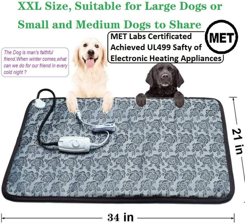 XXL Heating Pad for Large Dog Bed Outdoor or Home,Electric Heating Mat for Dog - Picture 4 of 12