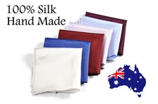 Men 100 Silk Handmade Pocket Square Grids Pattern Wedding Hanky Handkerchief