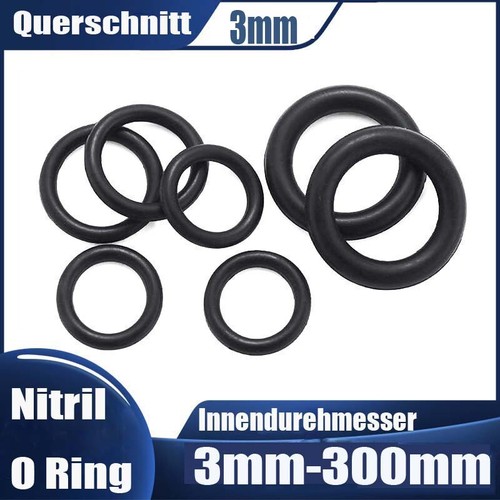 O Ringe Dichtringe Ø3mm-300mm Schnurstärke 3.0mm NBR 70 Dichtring Nitrile Rubber - Picture 8 of 15
