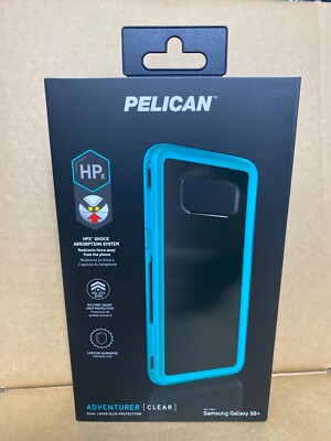 Pelican Adventurer Case for Samsung Galaxy S8+ Plus Clear Teal Slim Dual Layer