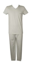 Men's pajamas long sleeve v-neck long trousers with visible elastic cuff EMPORIO