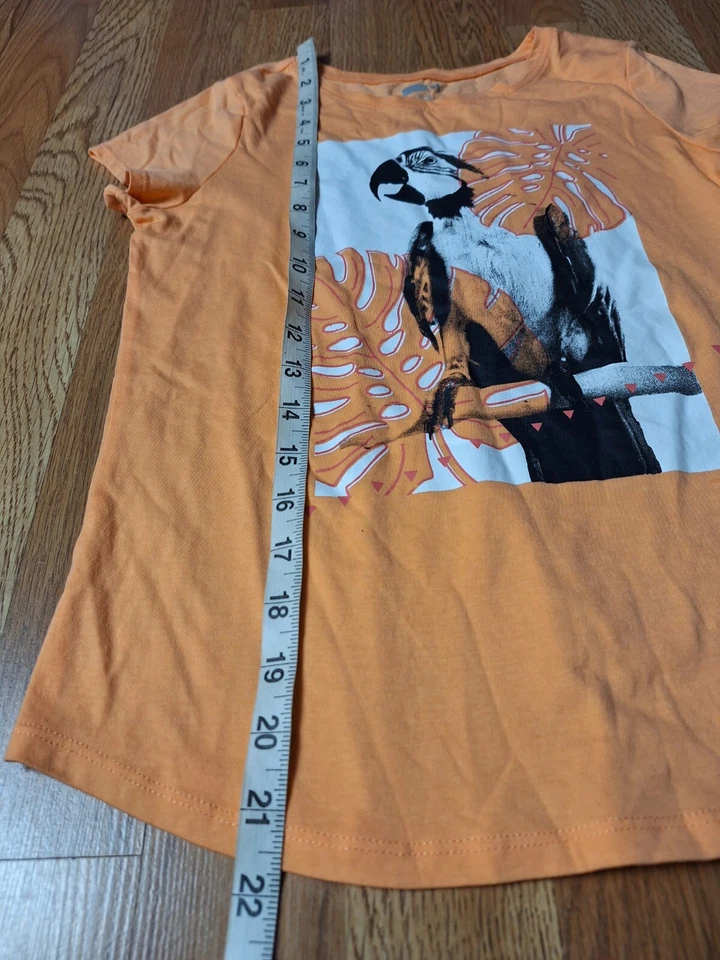 Camisa Top Crazy 8 Peach Parrot Manga Corta Niña Talla Grande 10-12 Foto 3 de 4
