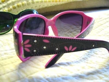 Women's Polarized Sunglasses Lightweight Floral Design Rhinestones Glasses 8122P