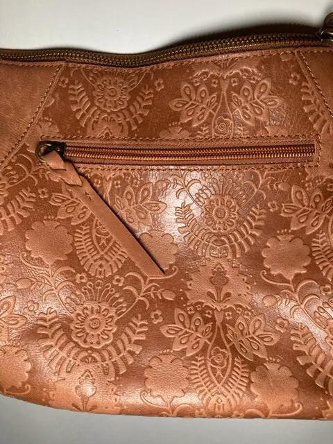 The sak top brown leather purse