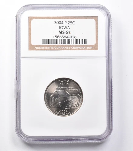 MS67 2004-P Washington State Quarter Iowa NGC *5452