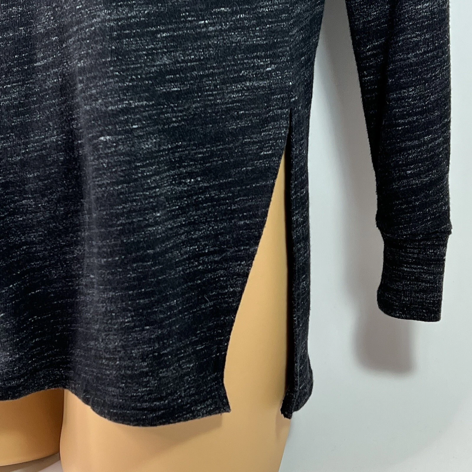 UNDERCOVER Felpa con cappuccio Victoria's Secret ROSA full zip nera orlo spacco donna XS